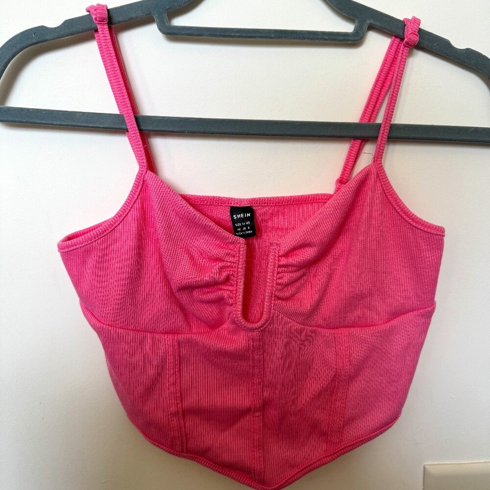 SHEIN MOD Solid Ruched Bust Cami Top